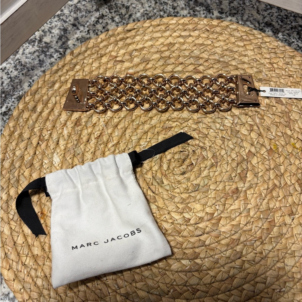 Marc Jacobs Rose Gold Multi-Chain Link Bracelet